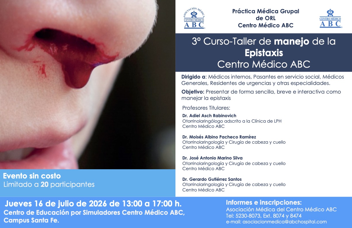 3r Curso- taller del Manejo de la Epistaxis 
