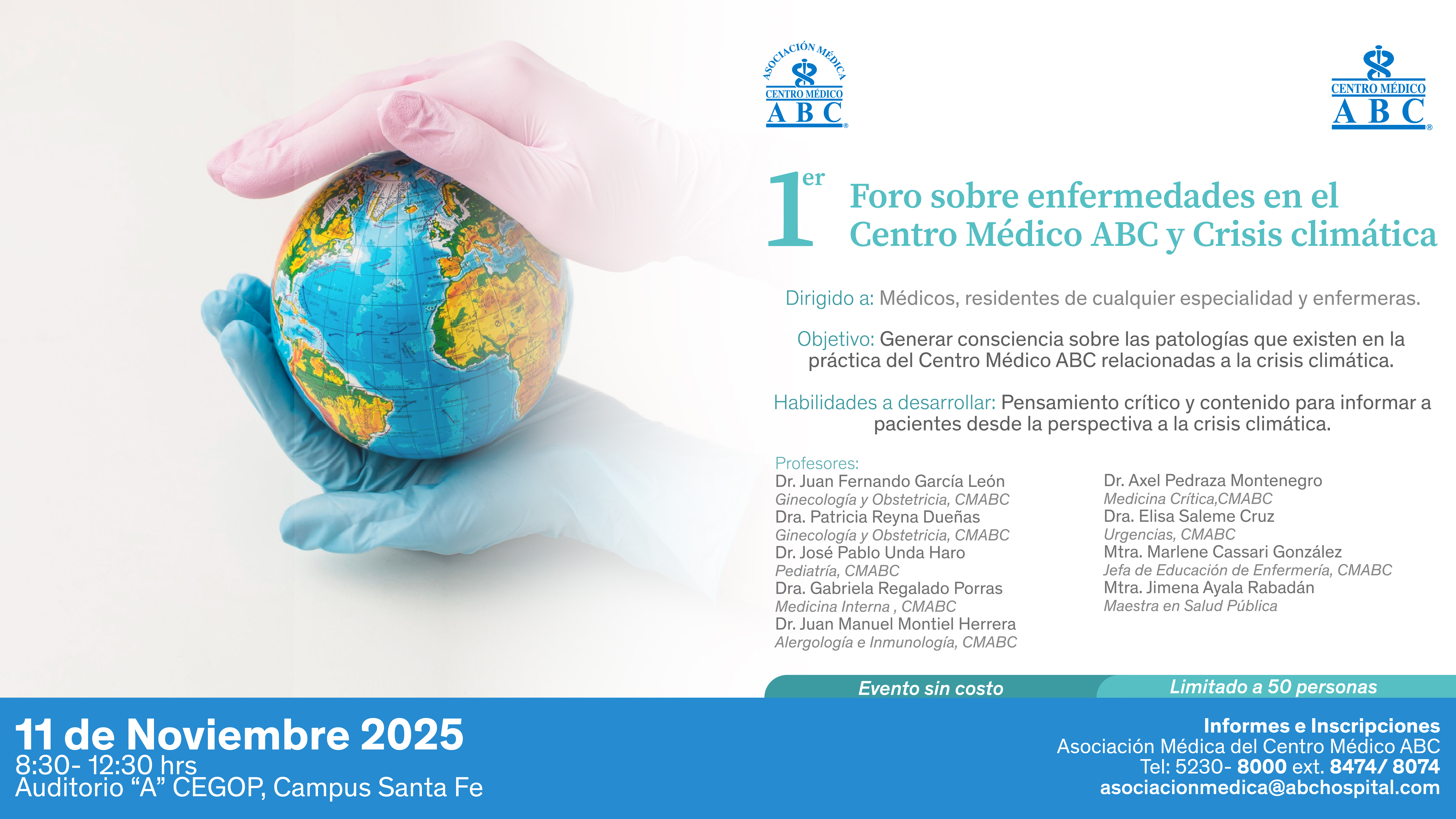 1er Foro de enfermedades en el CMABC y crisis climática 
