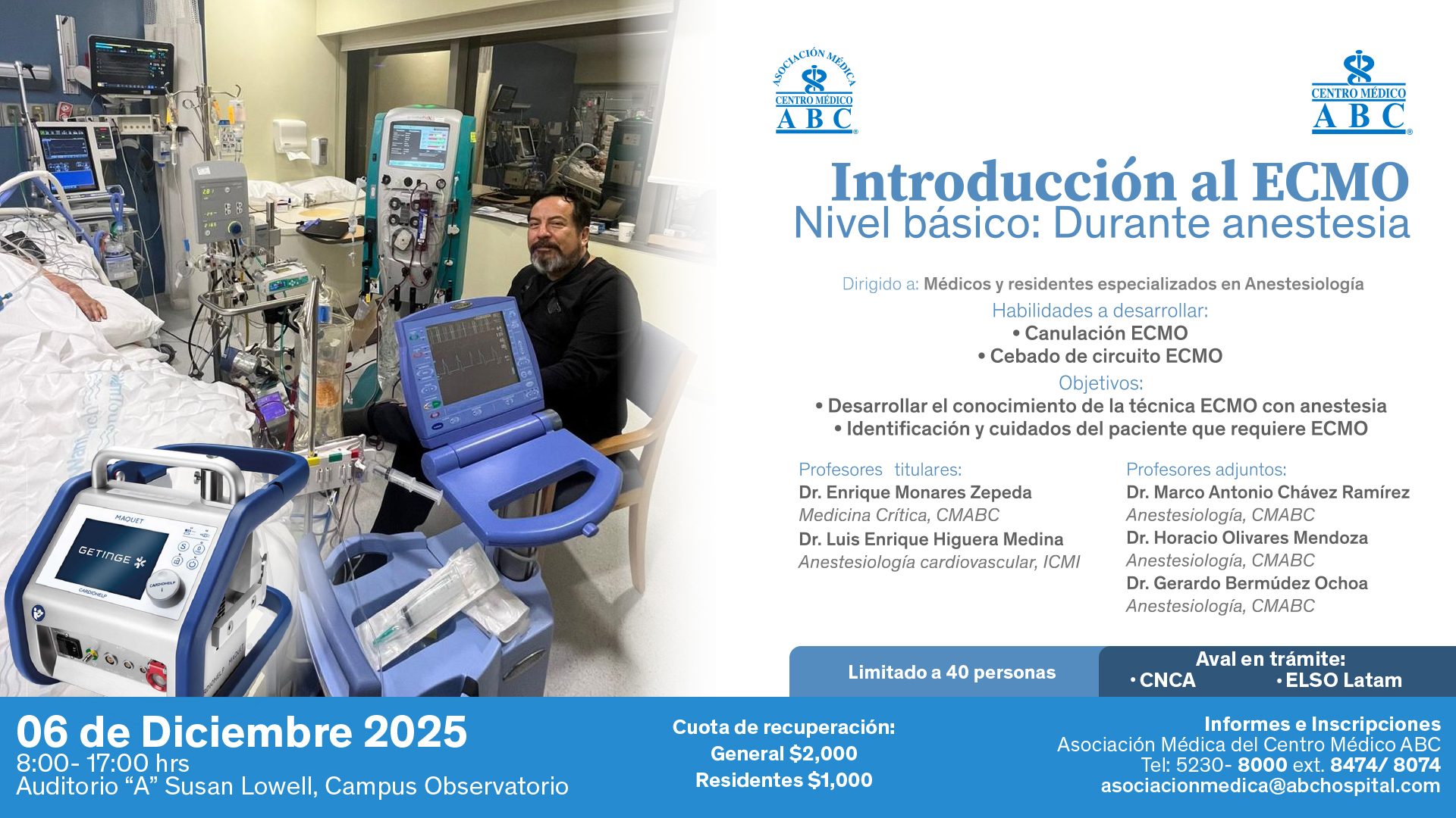 Introducción al ECMO. Nivel básico durante anestesia